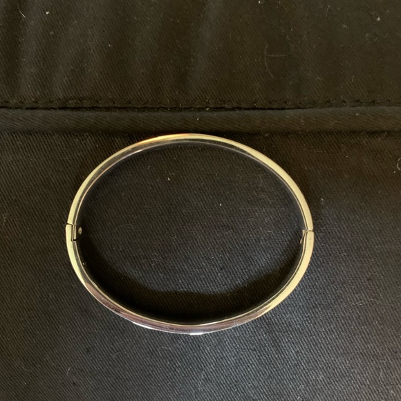 Silver & Co. Stainless Steel & Crystal Hinge Bracelet - Picture 2 of 4